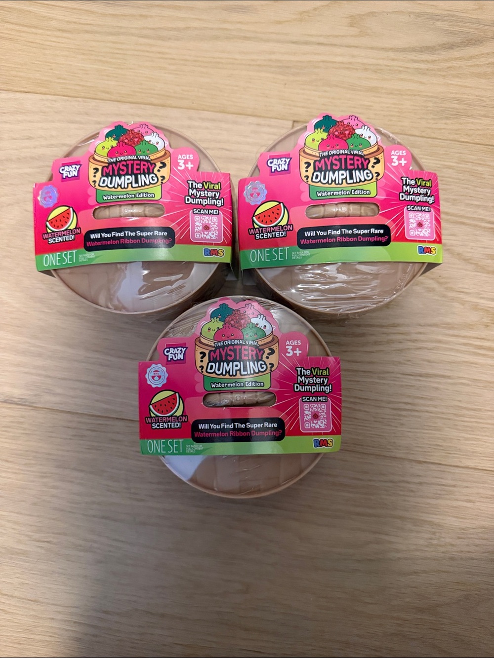 Set of 3 RMS mystery dumplings - Watermelon Edition!